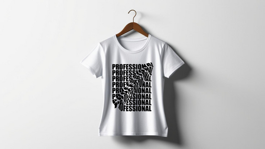 Women's Classic Cotton apparel Crew Neck T-Shirt – "Professional" Graphic Design