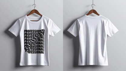 Women's Classic Cotton apparel Crew Neck T-Shirt – "Professional" Graphic Design