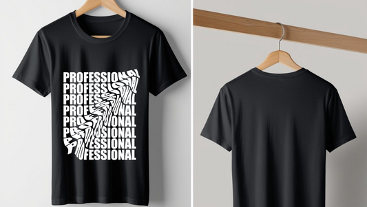 Professional Distortion T-Shirt – 100% Cotton apparel Unisex Tee (Black/Royal Blue)